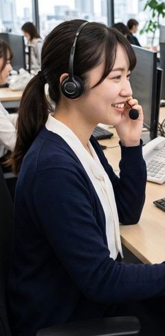 お電話で査定を担当するスタッフ